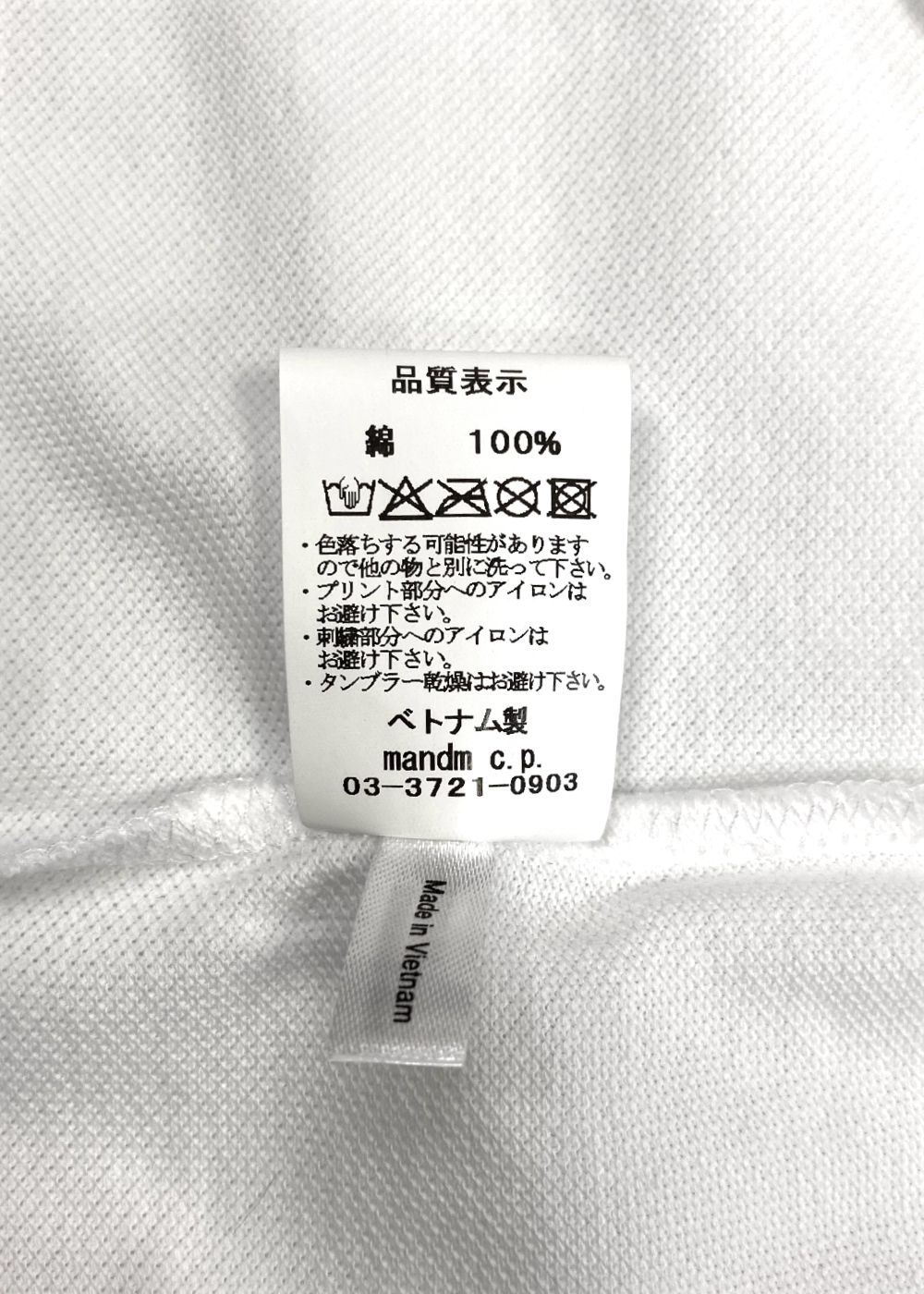 POLO SHIRT (WHITE) / ロゴ刺繍 ポロシャツ