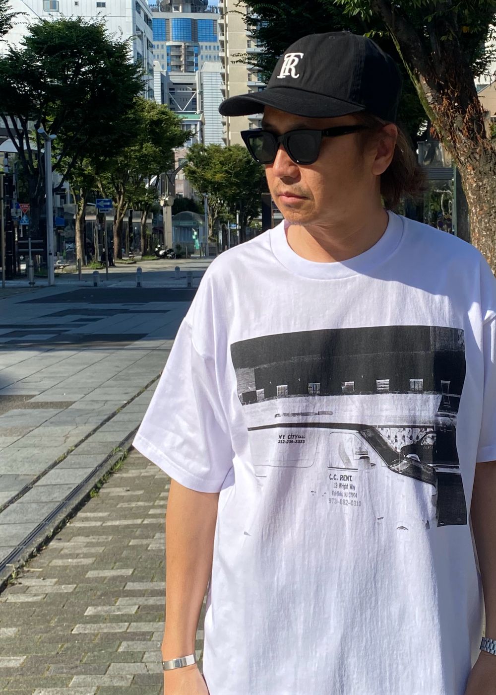 RT CAP (BLACK) / ロゴ刺繍 ダッド キャップ。