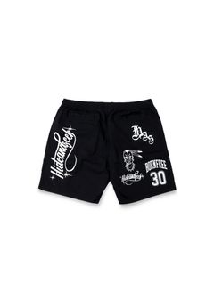 Cursive Logo Beach Short (BLACK) / プリント イージーショーツ