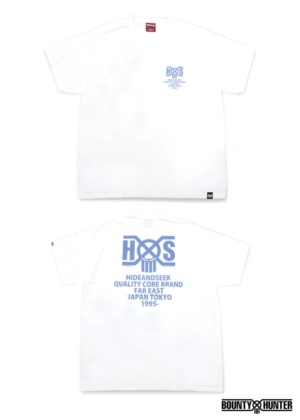 HIDE AND SEEK - HS×BH S/S TEE (WHITE) / バウンティーハンター 