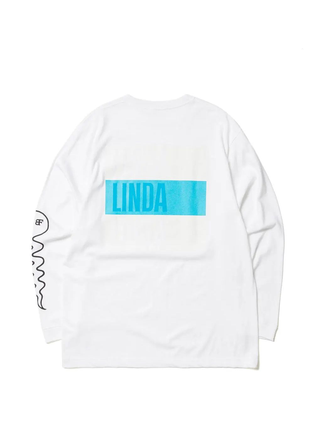 ×F-LAGSTUF-F "LINDA" L/S TEE (WHITE) / ×フラグスタフ コラボレーションロンT