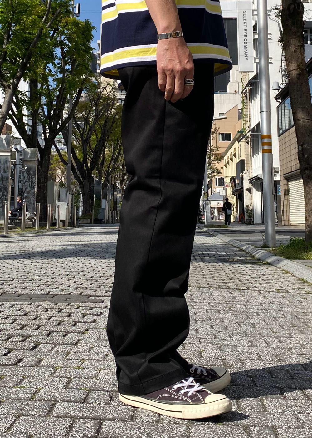 T/C WORK PANTS (BLACK) / TC チノ パンツ