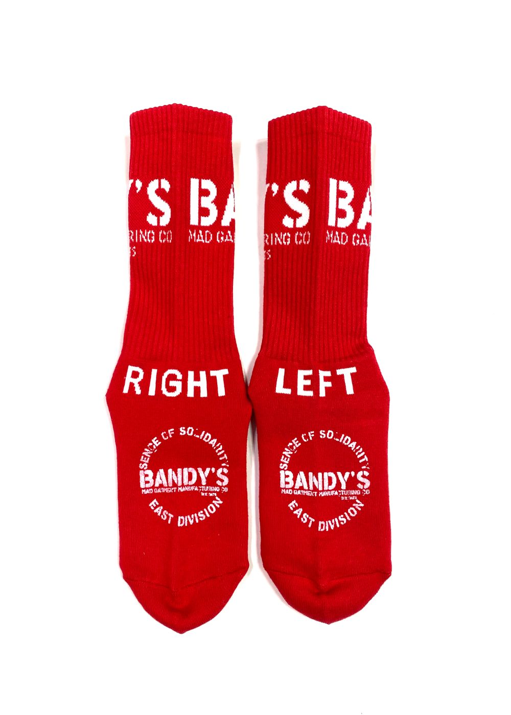 PILE SOCKS (RED) / ジャガードロゴソックス