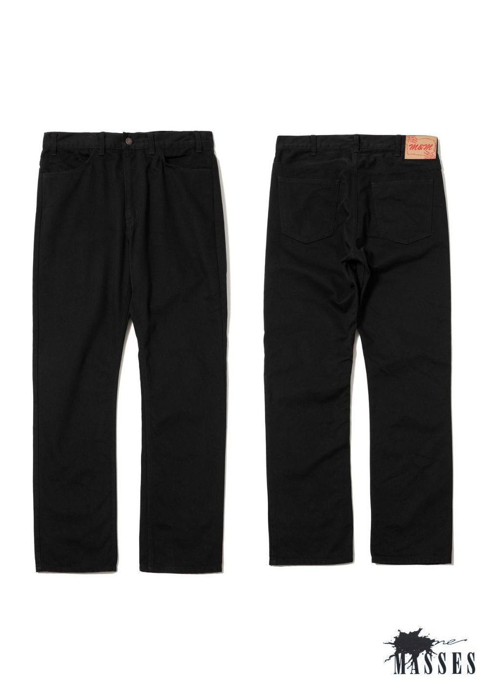 M&M CUSTOM PERFORMANCE - 5P PANTS TWILL M (×MASSES) (BLACK) / マシス コラボレーション  ツイル パンツ | LOOPHOLE