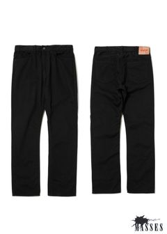 【ラスト1点】5P PANTS TWILL M (×MASSES) (BLACK) / マシス コラボレーション ツイル パンツ