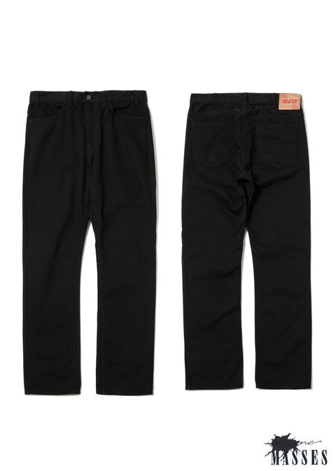 【ラスト1点】5P PANTS TWILL M (×MASSES) (BLACK) / マシス コラボレーション ツイル パンツ