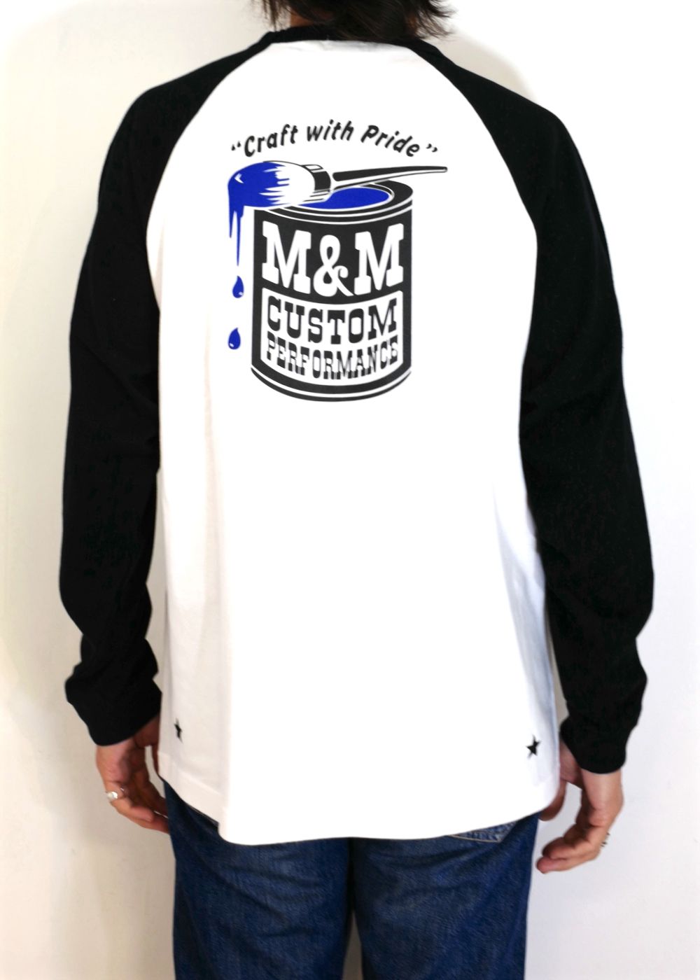 M&M CUSTOM PERFORMANCE - RAGLAN T-SHIRT (WHITE×BLACK) / ラグラン ...