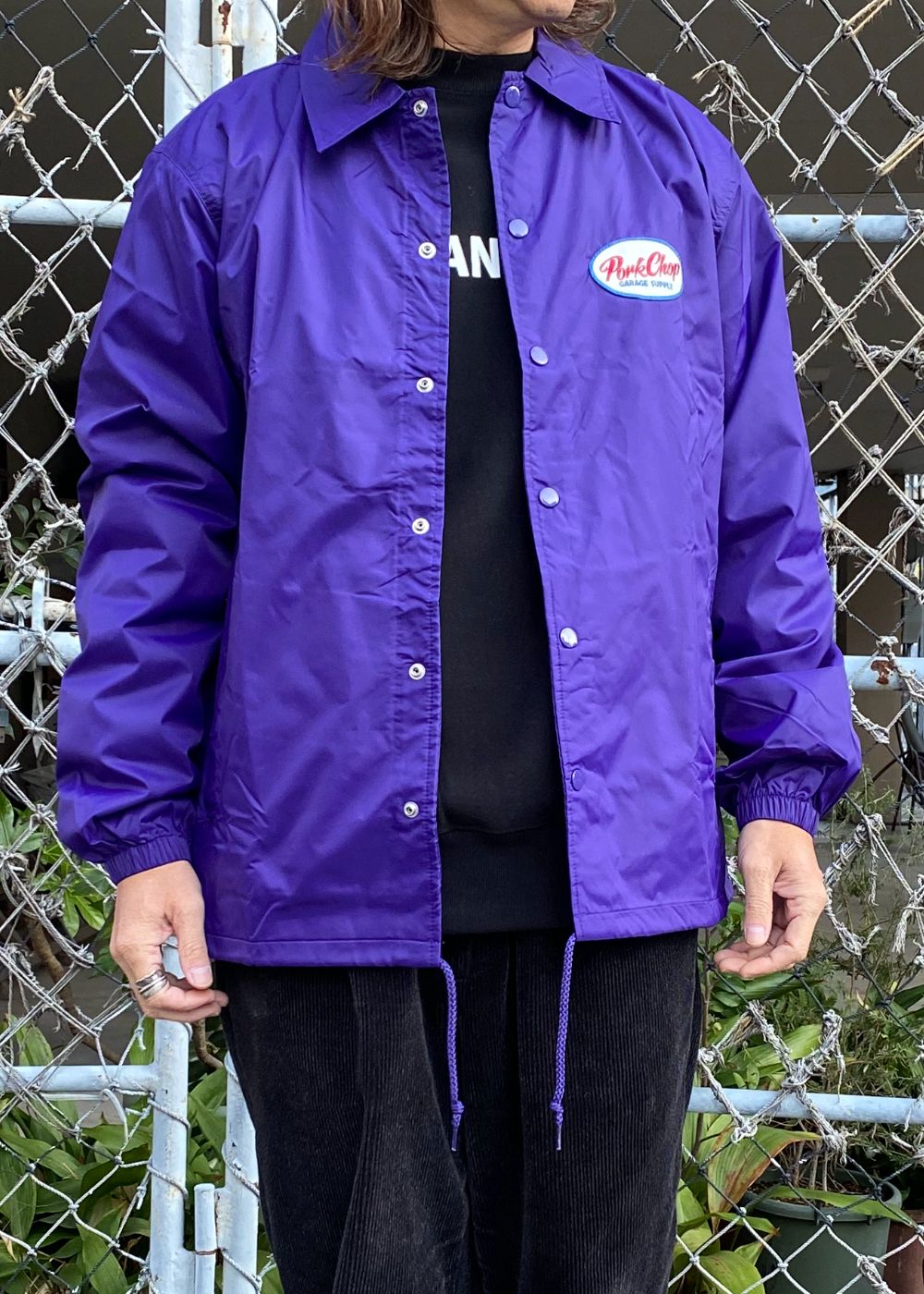 BOMB COACH JKT (PURPLE) / プリント コーチジャケット