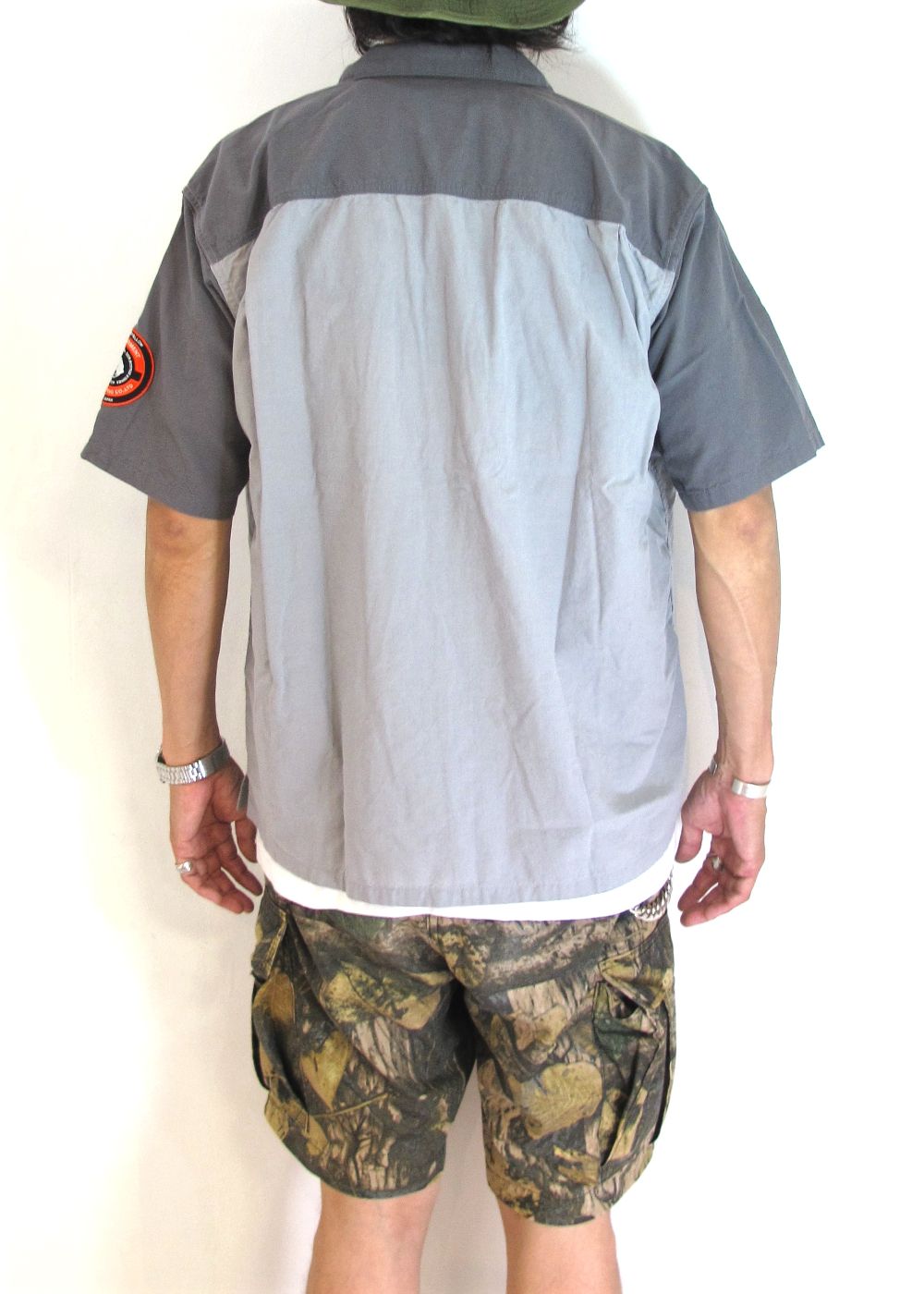 【ラスト1点】COMBI WORK S/S SHIRT (GRAY) / コンビ 半袖ワークシャツ