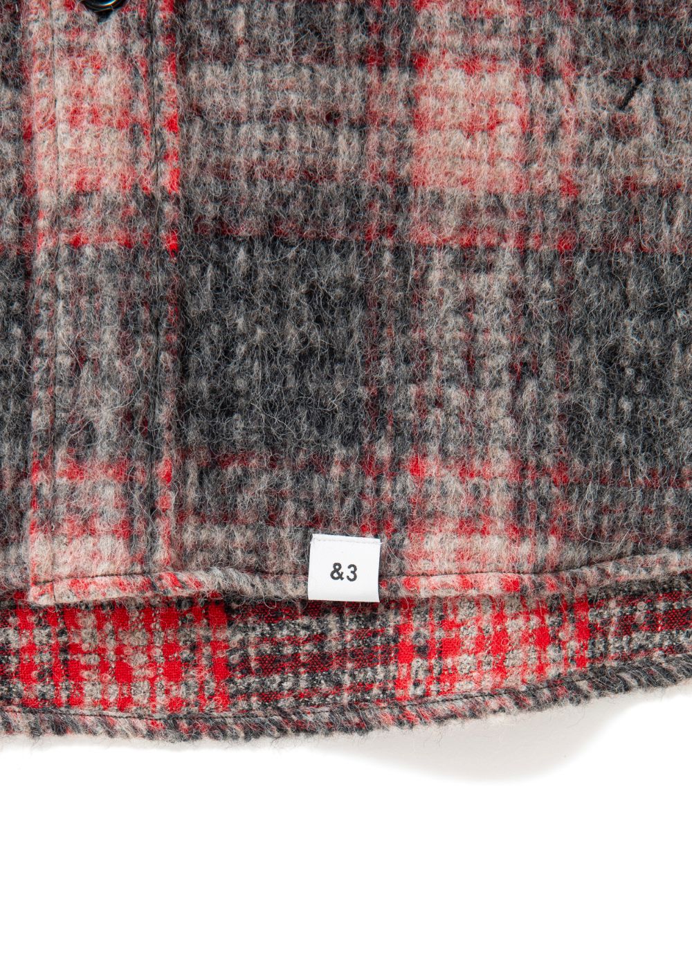 L/S WOOL BIG SHIRT "BILLY" (RED) / チェック CPO ビッグ シャツ ジャケット