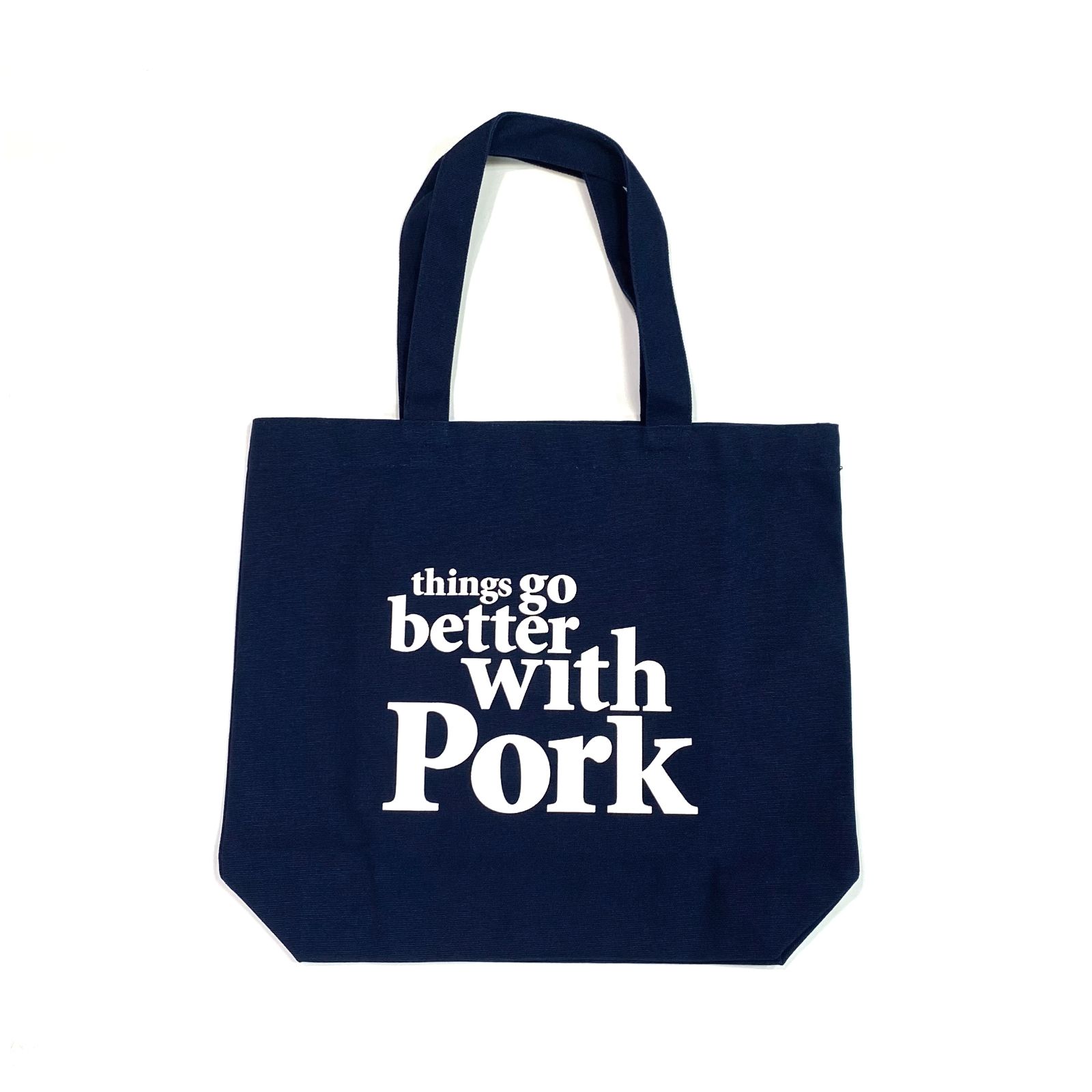 【ラスト1点】THINGS GO BETTER TOTE BAG (NAVY) / プリントトートバッグ
