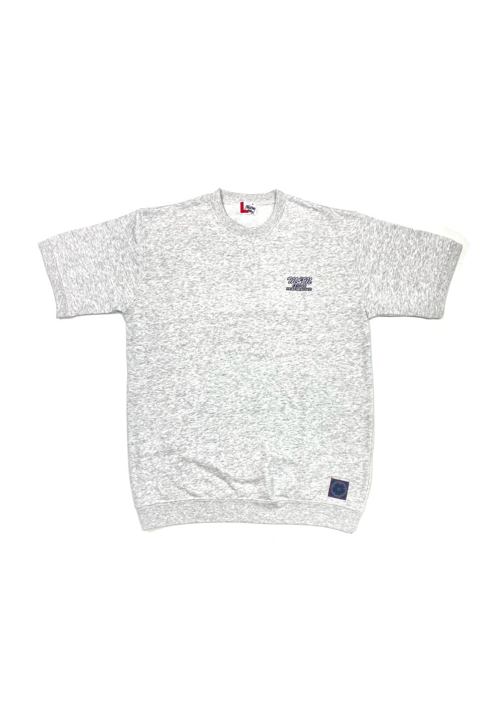 Short Sleeve Sweat (ASH) / ロゴ刺繍 半袖 クルーネック スウェット / セットアップ可能