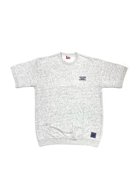 Short Sleeve Sweat (ASH) / ロゴ刺繍 半袖 クルーネック スウェット / セットアップ可能