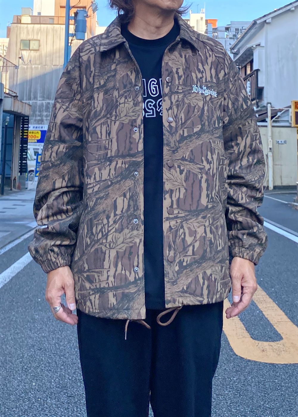 The H&S Team Jacket (CAMO) / 西浦徹 コラボ コーチ ジャケット