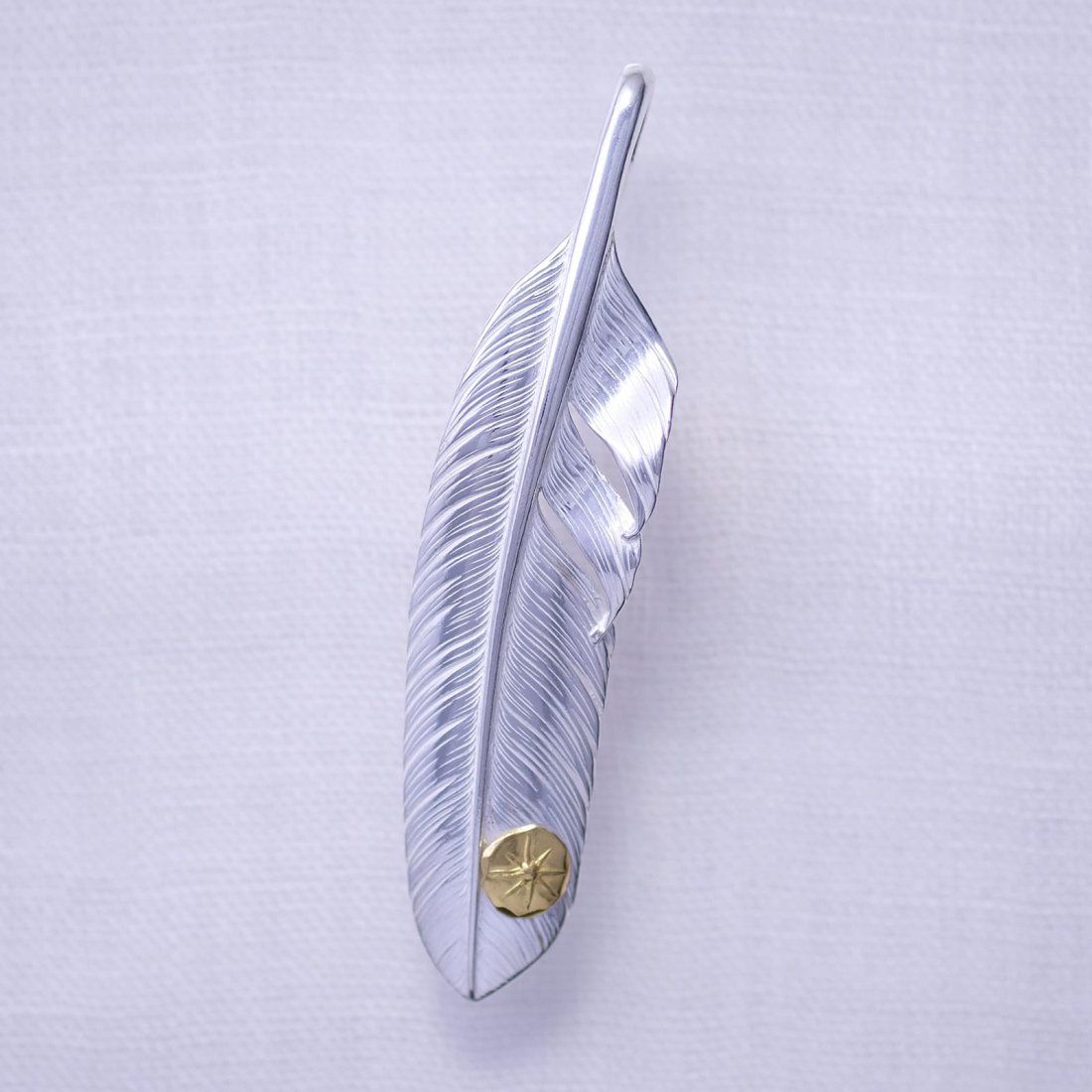 STUDIO T&Y - Feather LL with Gold Point M (Right) (SILVER) / 24金M