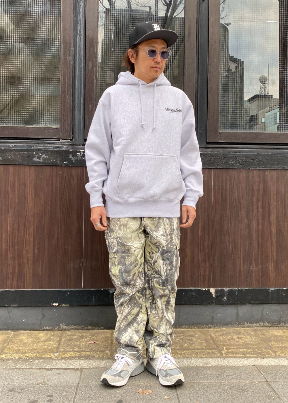 Logo Hooded Sweat Shirt-2 (LIGHT GRAY) / ロゴ スウェット パーカー