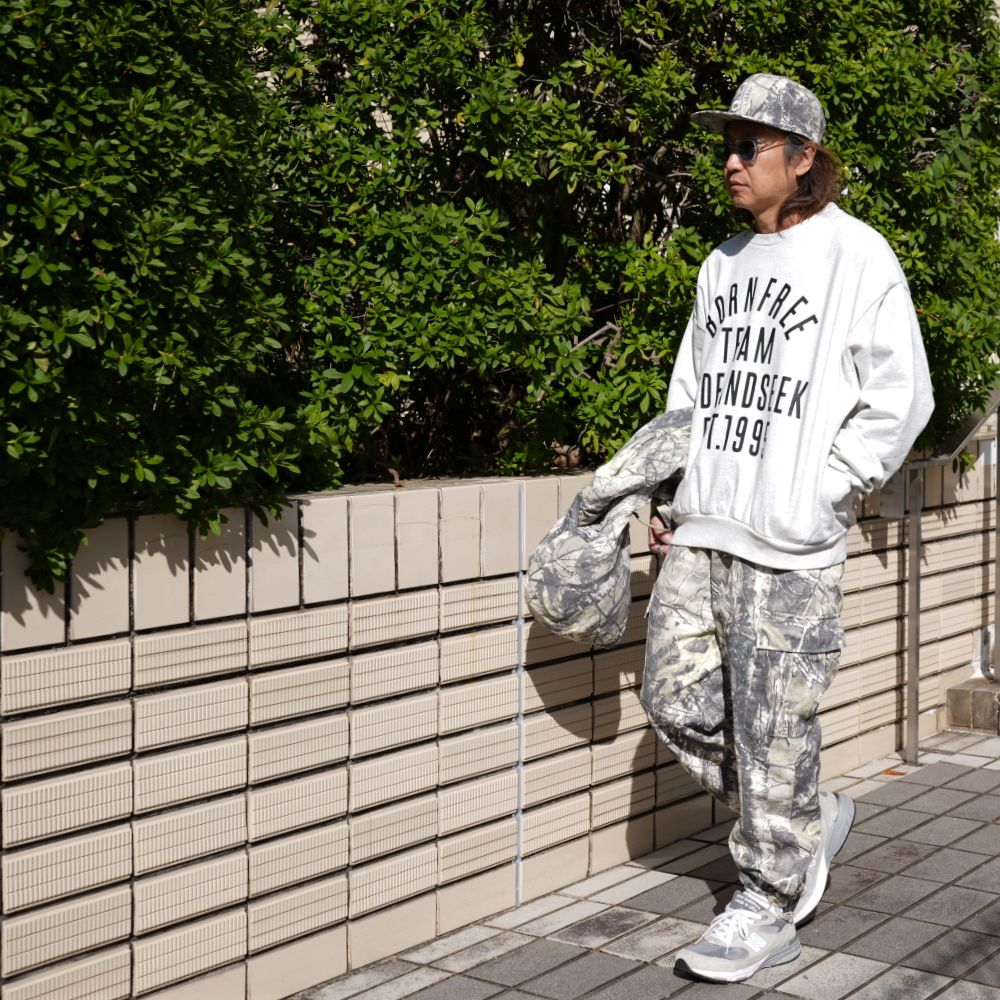 College Sweat Shirt (LIGHT GRAY) / オリジナル セットアップ クルーネック スウェット / セットアップ可能