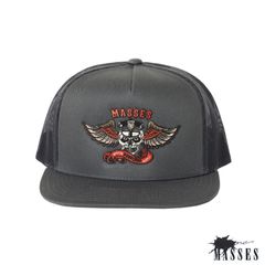 MESH CAP EAGLE P (×MASSES) (CHARCOAL) / マシス コラボレーション メッシュキャップ