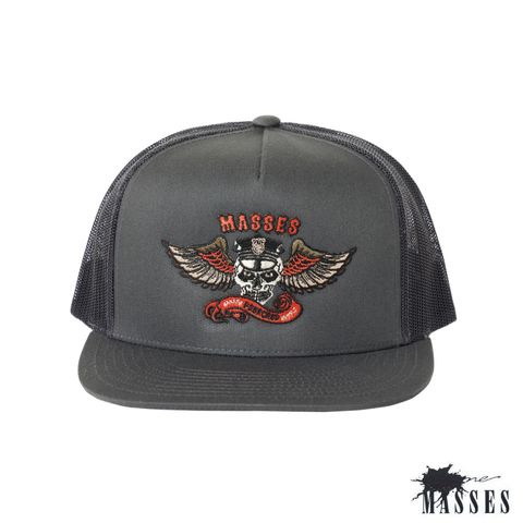 MESH CAP EAGLE P (×MASSES) (CHARCOAL) / マシス コラボレーション メッシュキャップ