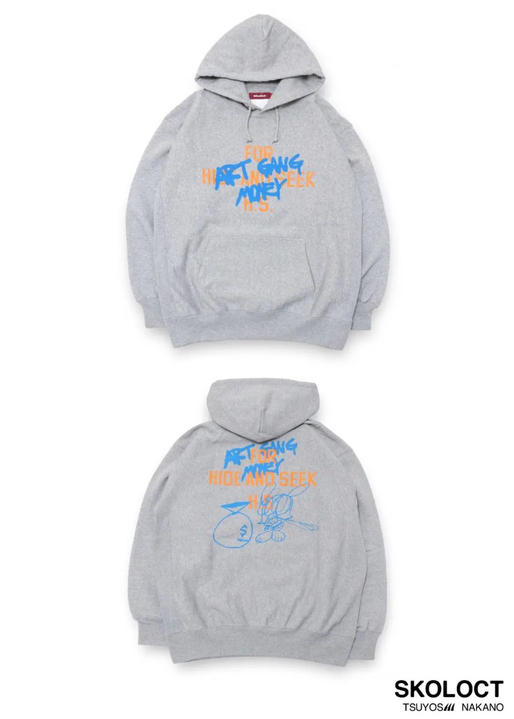 ×SKOLOCT HOODED SWEATSHIRT (HEATHER GRAY) / スコロクト コラボスウェットパーカー