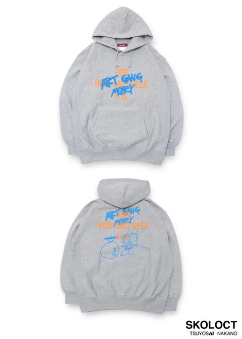 ×SKOLOCT HOODED SWEATSHIRT (HEATHER GRAY) / スコロクト コラボスウェットパーカー
