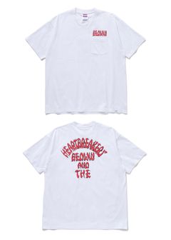 S/S POCKET TEE "PHIL" (WHITE) / ロゴ プリント ポケット Tシャツ