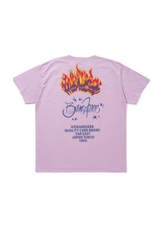 Flame S/S Tee (PINK) / フレイム プリントTee