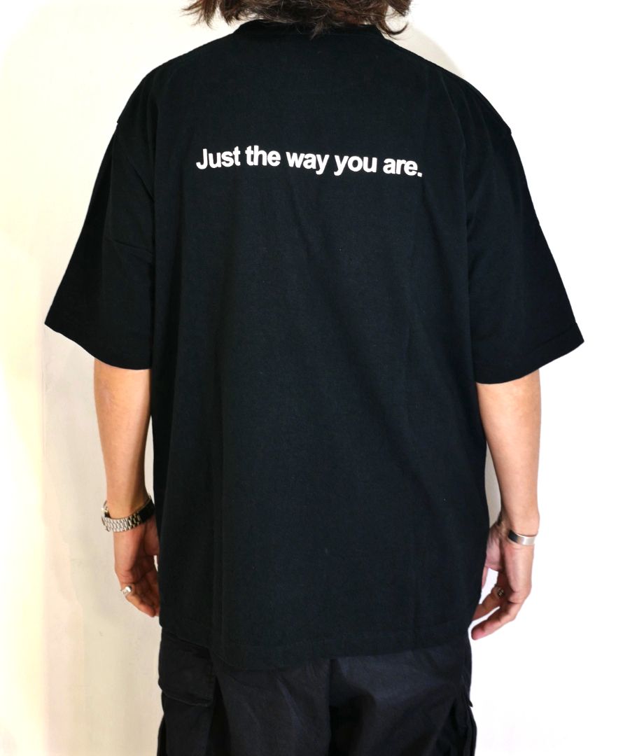 Monochrome Two tone Face Crewneck T-SH  (BLK) / オリジナル プリント Tシャツ