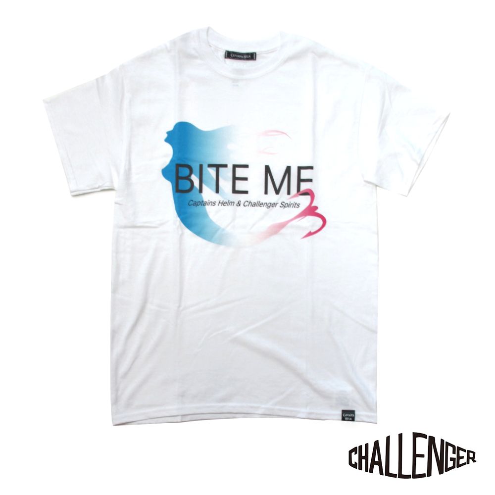 CAPTAINS HELM - × CHALLENGER BITE ME TEE (WHITE) / チャレンジャー コラボT | LOOPHOLE