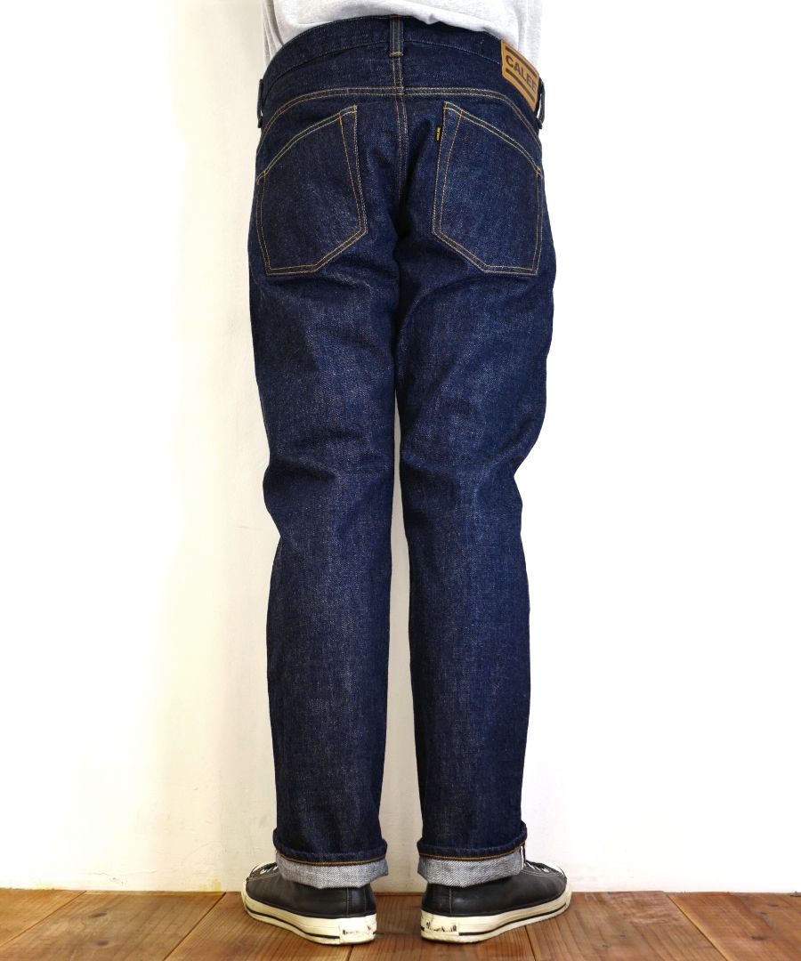 CALEE - VINTAGE REPRODUCT TAPERED DENIM PANTS (INDIGO BLUE