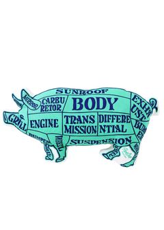 PORK CUSHION (LIGHT GREEN / NAVY) / ポーククッション