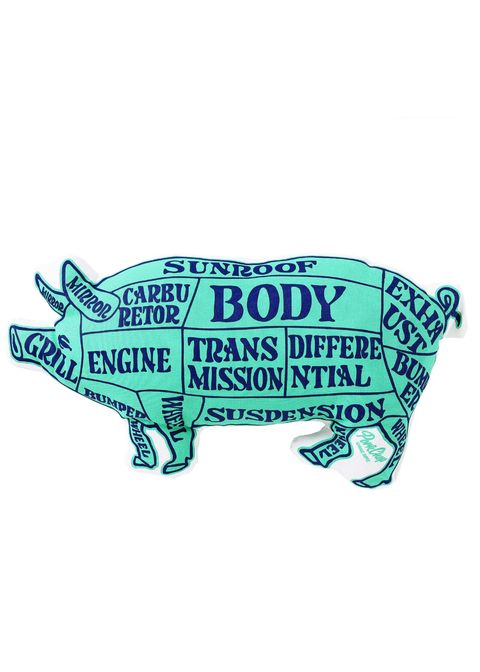 PORK CUSHION (TURQUOISE/BURGUNDY) / ポーククッション