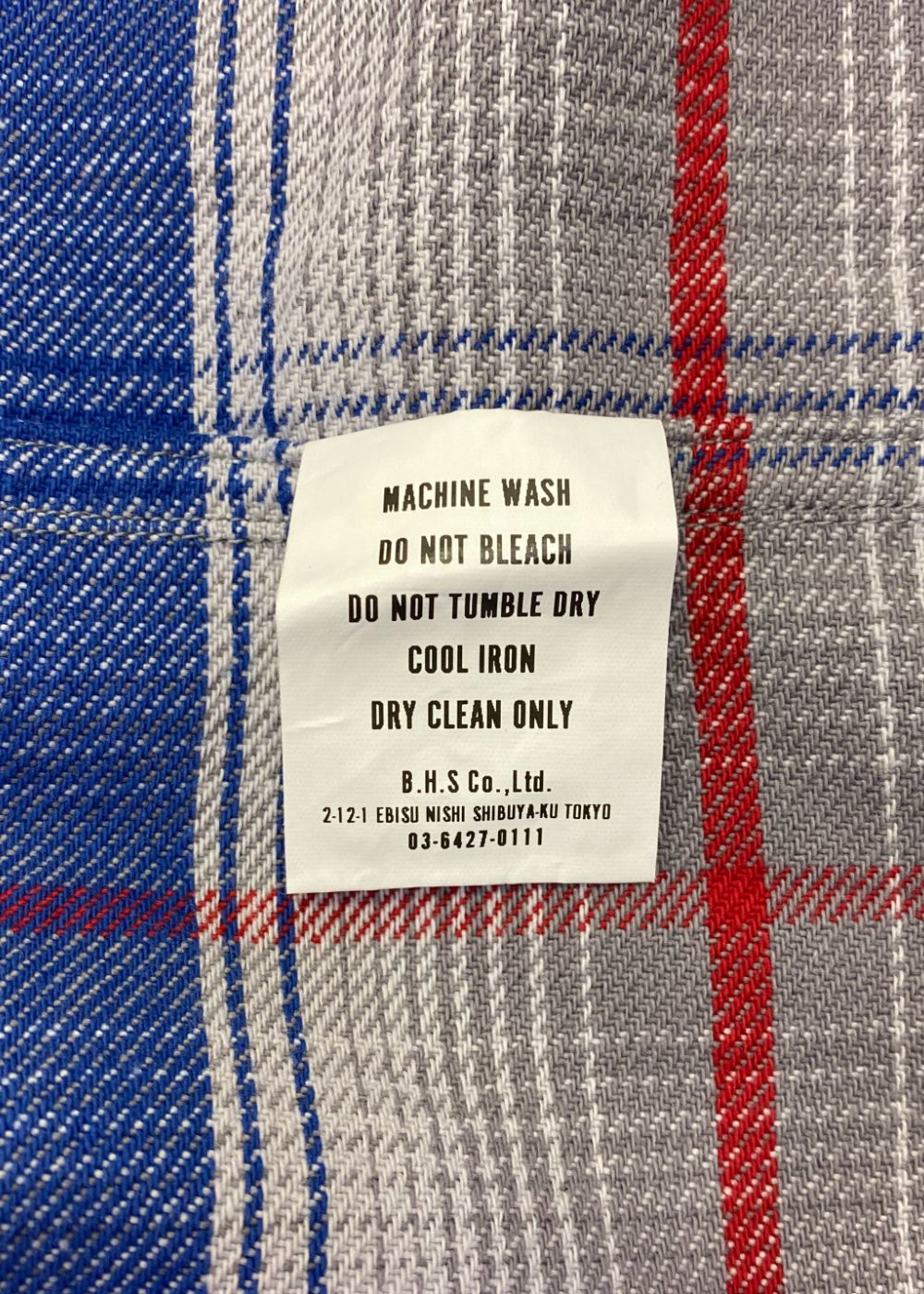 COTTON FLANNEL CHECK SHIRT (GRAY×BLUE CHECK) / チェック コットン ネルシャツ