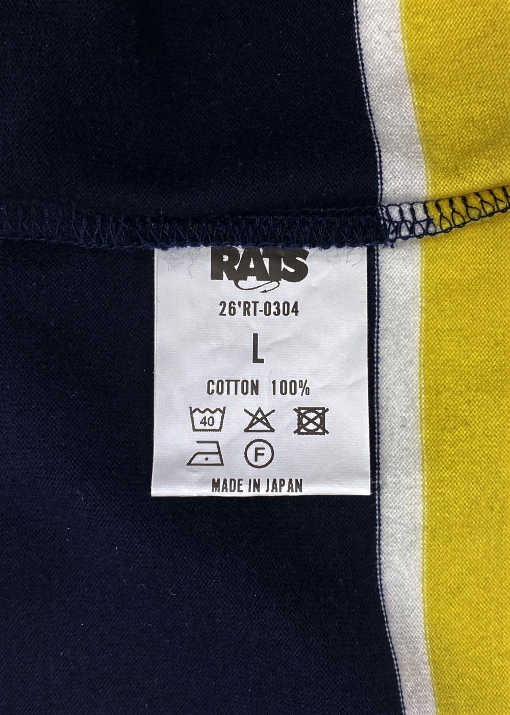 BORDER TEE (NAVY×YELLOW) / ボーダー Tシャツ