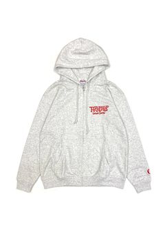SC LOGO ZIP UP HOODIE (ASH) / SC ロゴ スウェット ジップパーカー