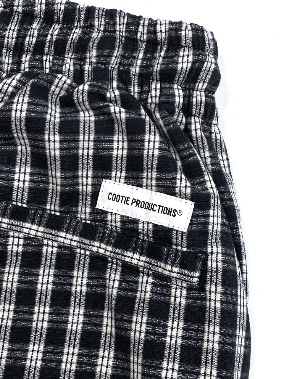 COOTIE PRODUCTIONS - 【ラスト1点】Dobby Check Easy Shorts (BLACK ...