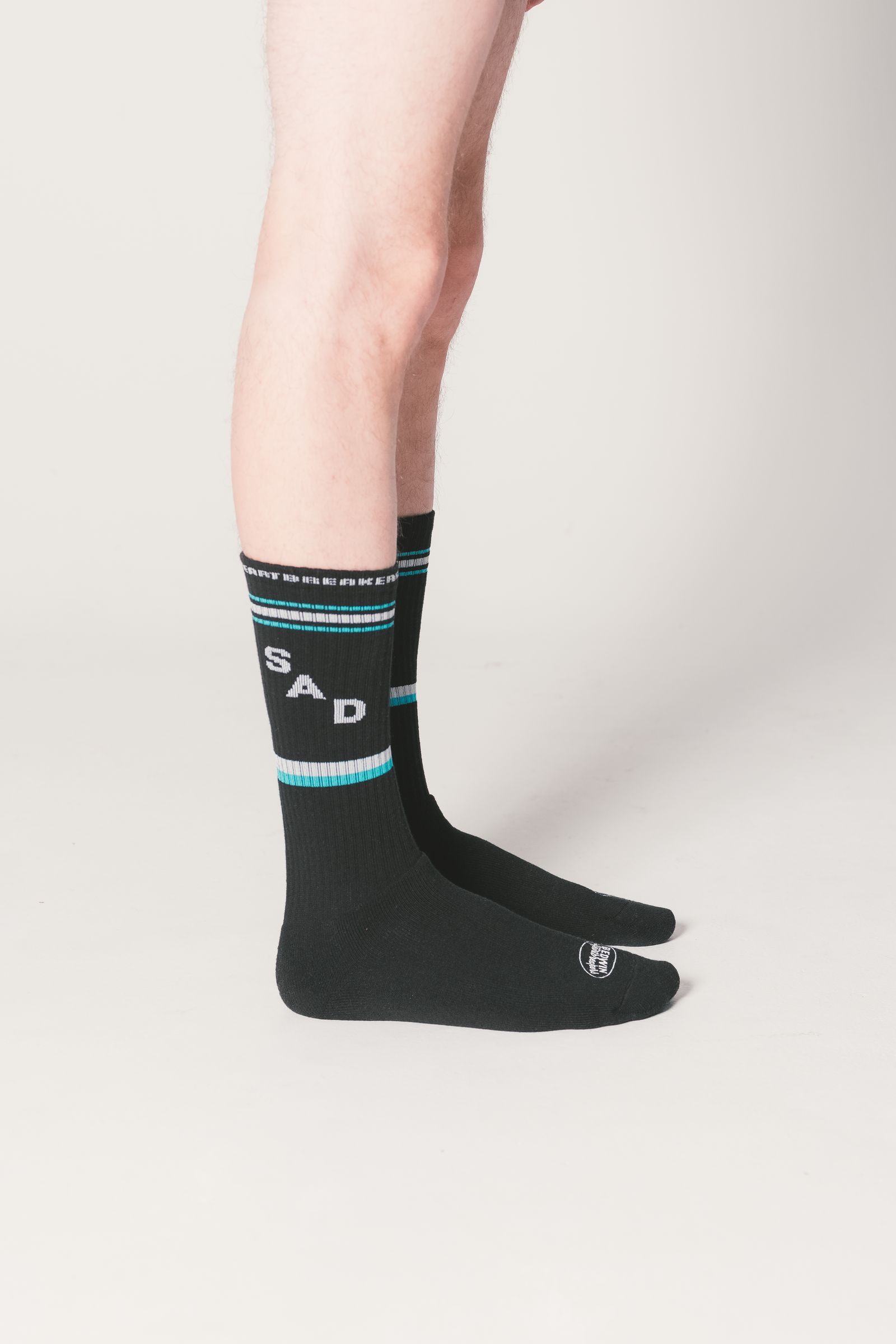 【ラスト1点】2 Pcs JACQUARD SOCKS "LARRY" (ORANGE) / 2パック ラインソックス