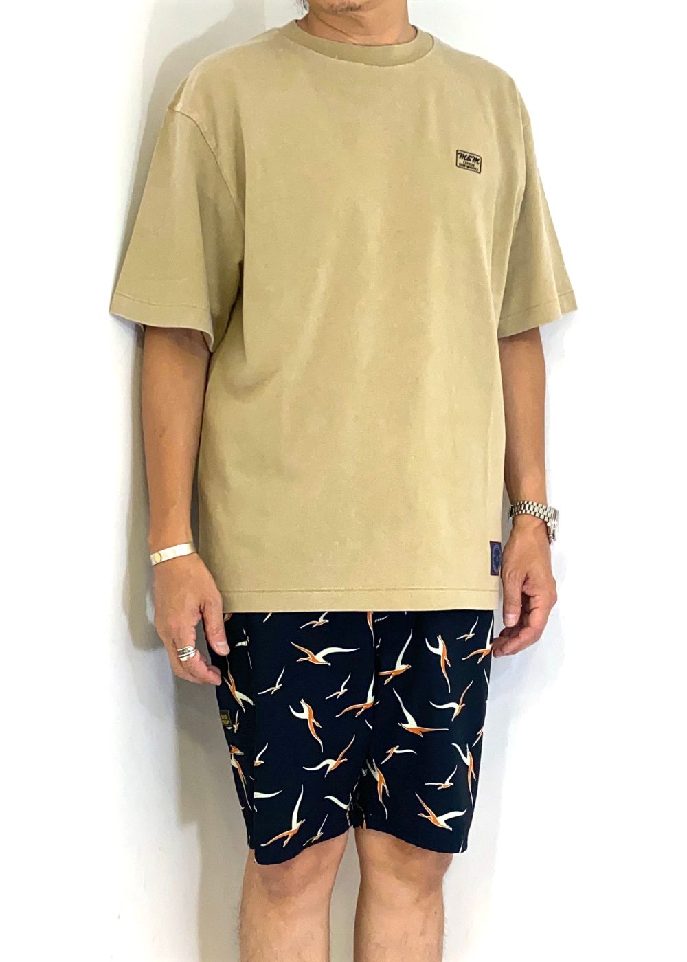 FADE WASH TEE (FADE BEIGE) / フェイド ウォッシュ Tシャツ