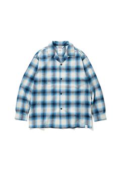 FIVE BROTHER Ex. L/S CHECK SHIRT "VIN" (BLUE) / ファイブ ブラザー コラボ チェック シャ