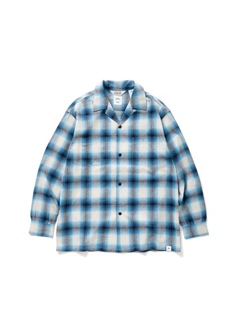 FIVE BROTHER Ex. L/S CHECK SHIRT "VIN" (BLUE) / ファイブ ブラザー コラボ チェック シャ