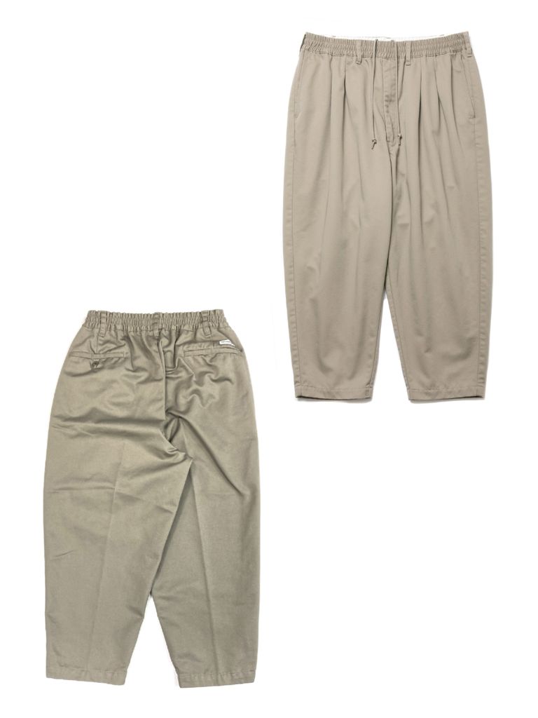 COOTIE PRODUCTIONS - T/C 2 Tuck Easy Ankle Pants (BEIGE) / T/C 