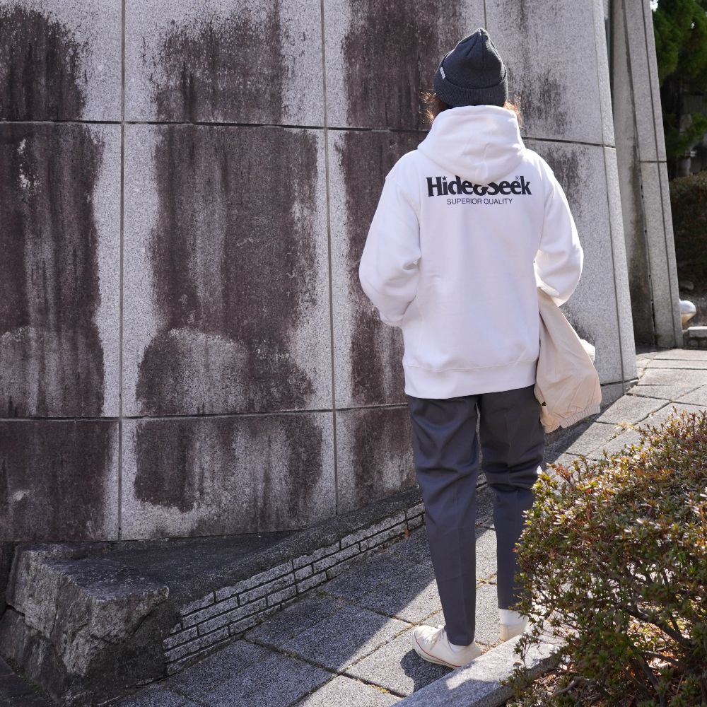 Logo Hooded Sweat Shirt-2 (WHITE) / ロゴ スウェット パーカー