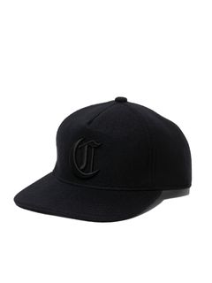 COOTIE PRODUCTIONS - Wool Melton 5 Panel Cap (BLACK×WHITE 