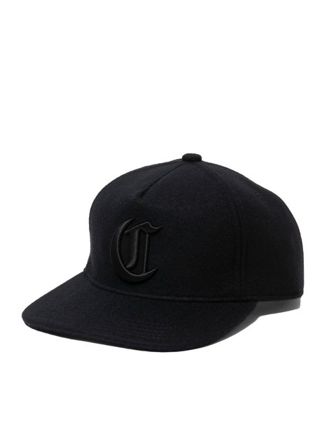 COOTIE PRODUCTIONS - Wool Melton 5 Panel Cap (BLACK×WHITE 