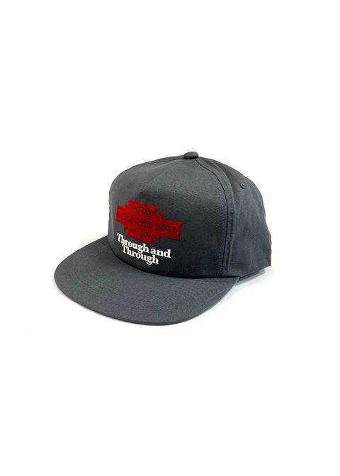 Through and Through CAP (CHARCOAL) / ロゴ プリント キャップ