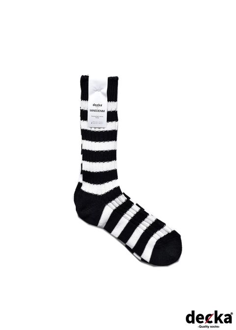 ×decka Border Rib SOX (WPT) / デッカ コラボ ボーダー ソックス