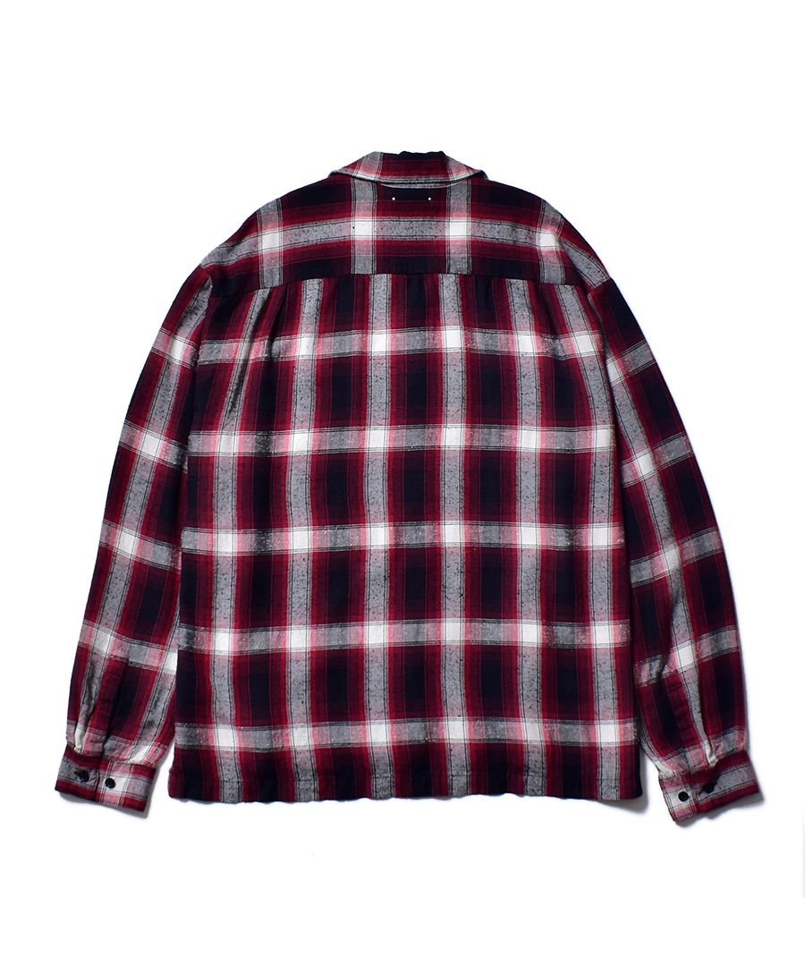 MINEDENIM - RS.Nep Check Open Collar L/S SH (RPT) / オンブレ