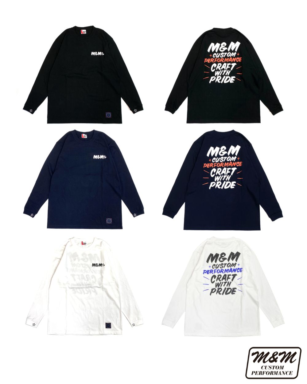 M&M 新作販売告知 / 新たなデザインのL/S Tee