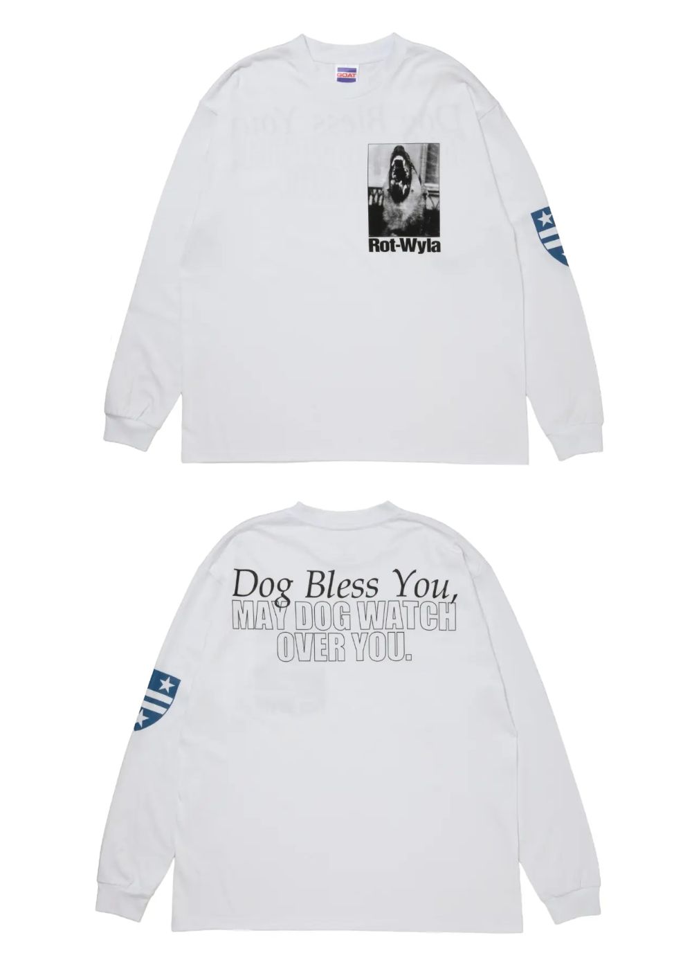 DOG PHOTO LS TEE (WHITE) / フォト プリント Tシャツ