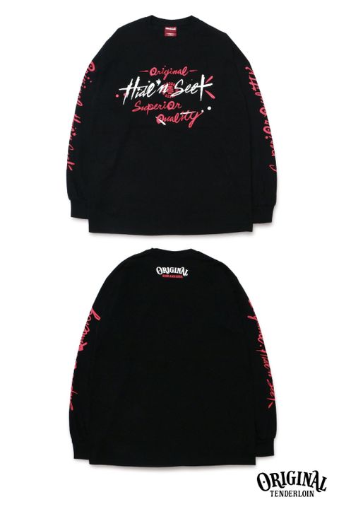 ×TENDERLOIN L/S TEE (BLACK) / テンダーロイン コラボロンT